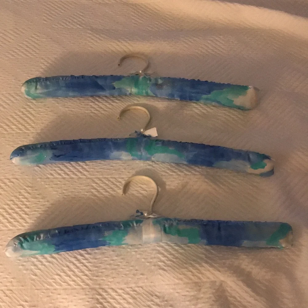 New 4 Satin Hanger Designed and Hand Painted by Artist made in USA